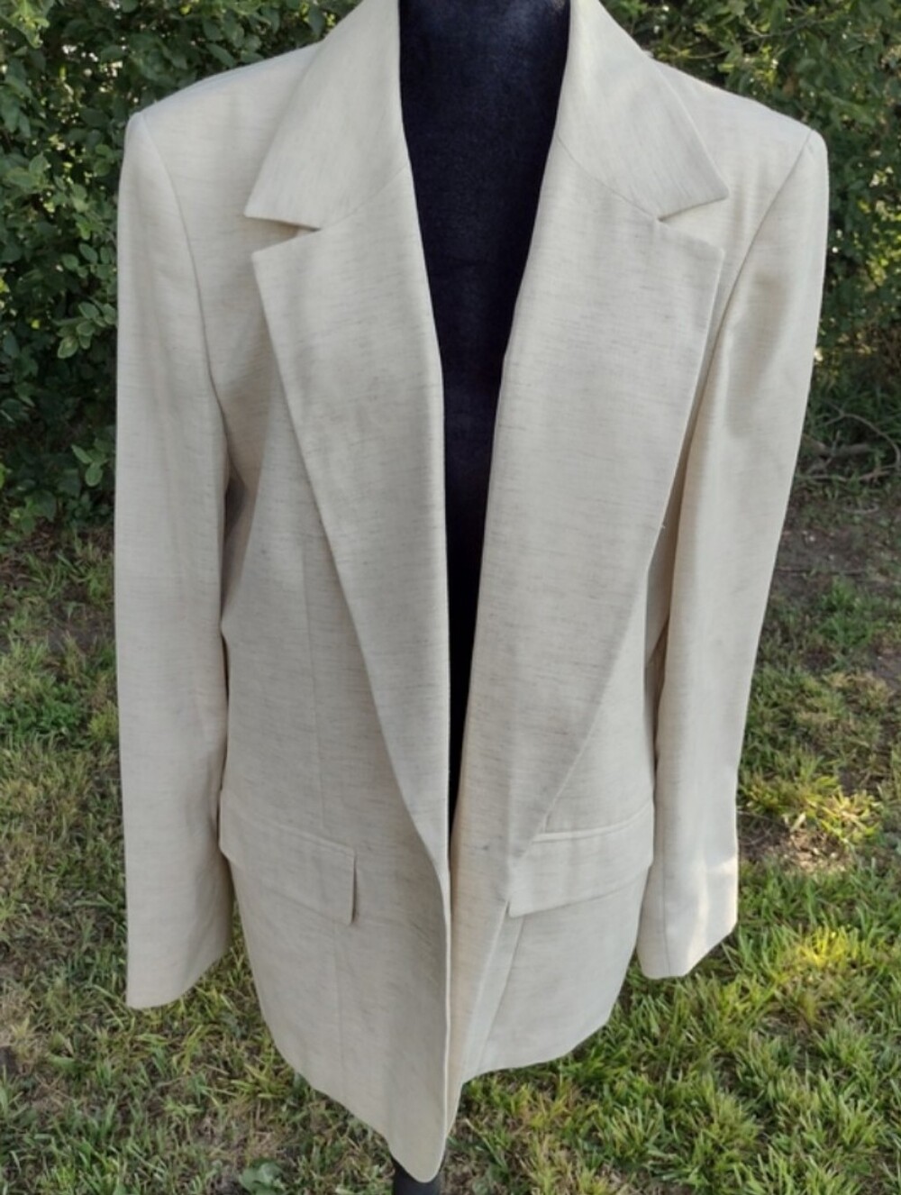 Vintage Pendleton Cream Single-Button Blazer
